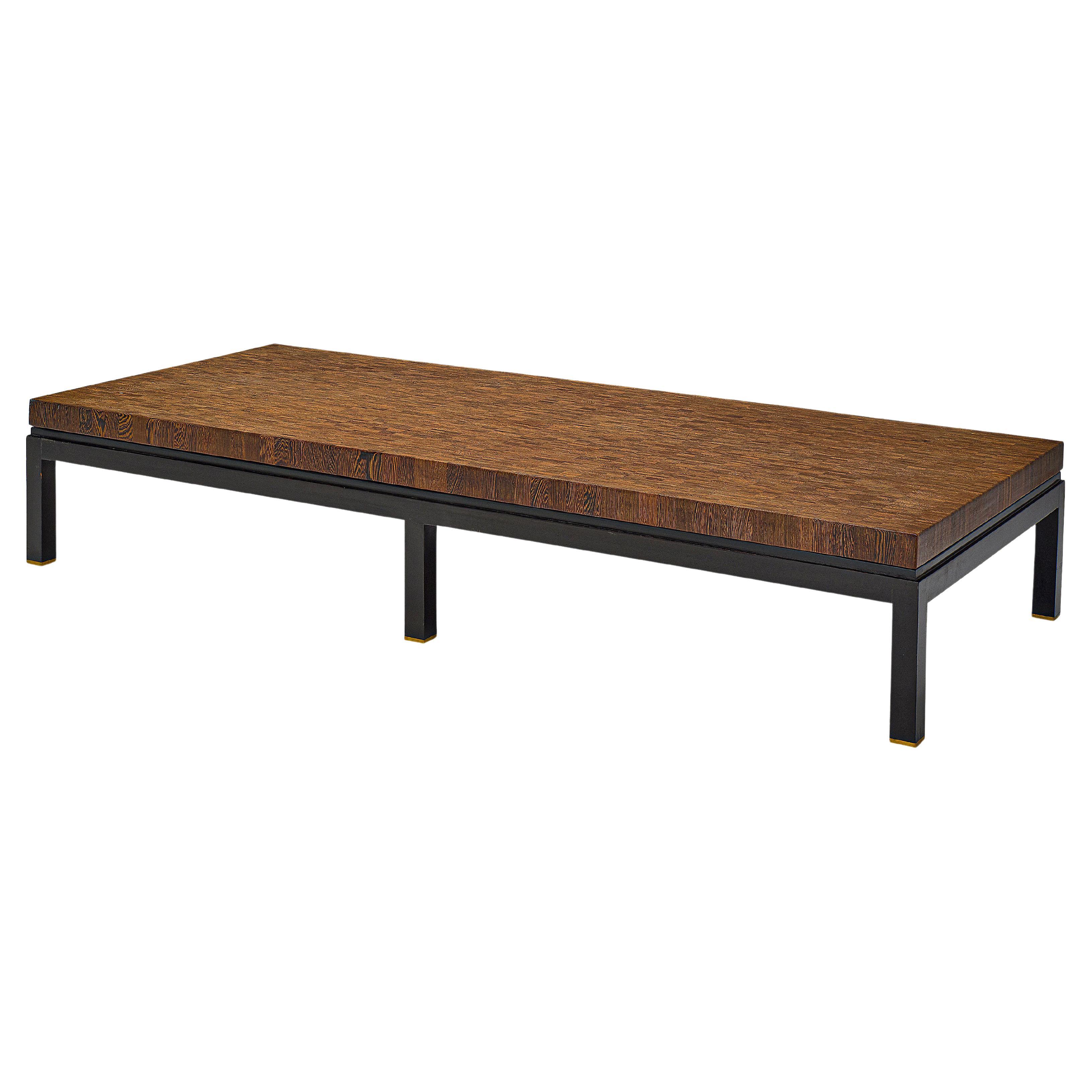 Jules Wabbes Large Coffee Table in Wengé