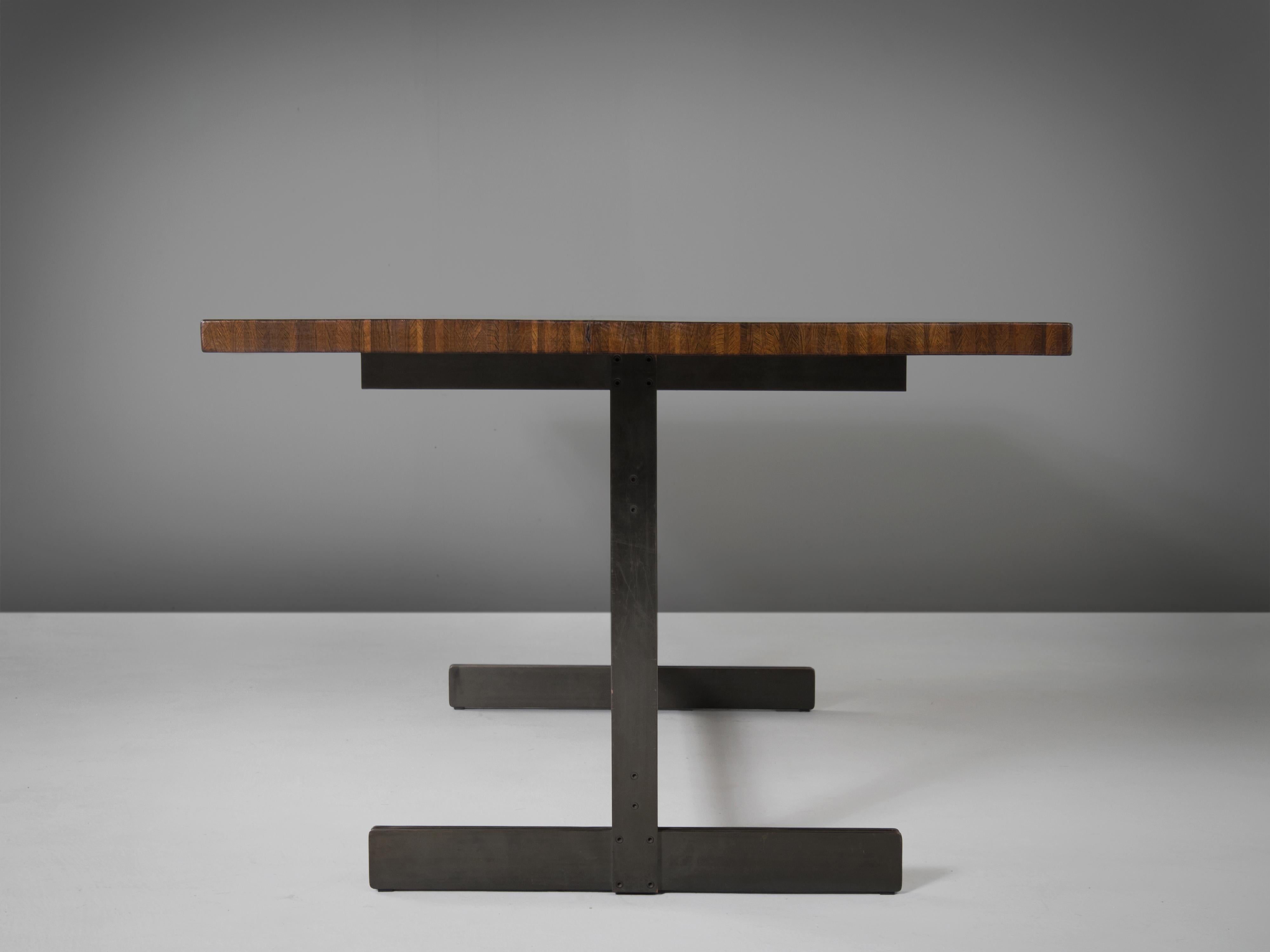 Jules Wabbes 'Tonneau' Table in Solid Wenge In Good Condition In Waalwijk, NL