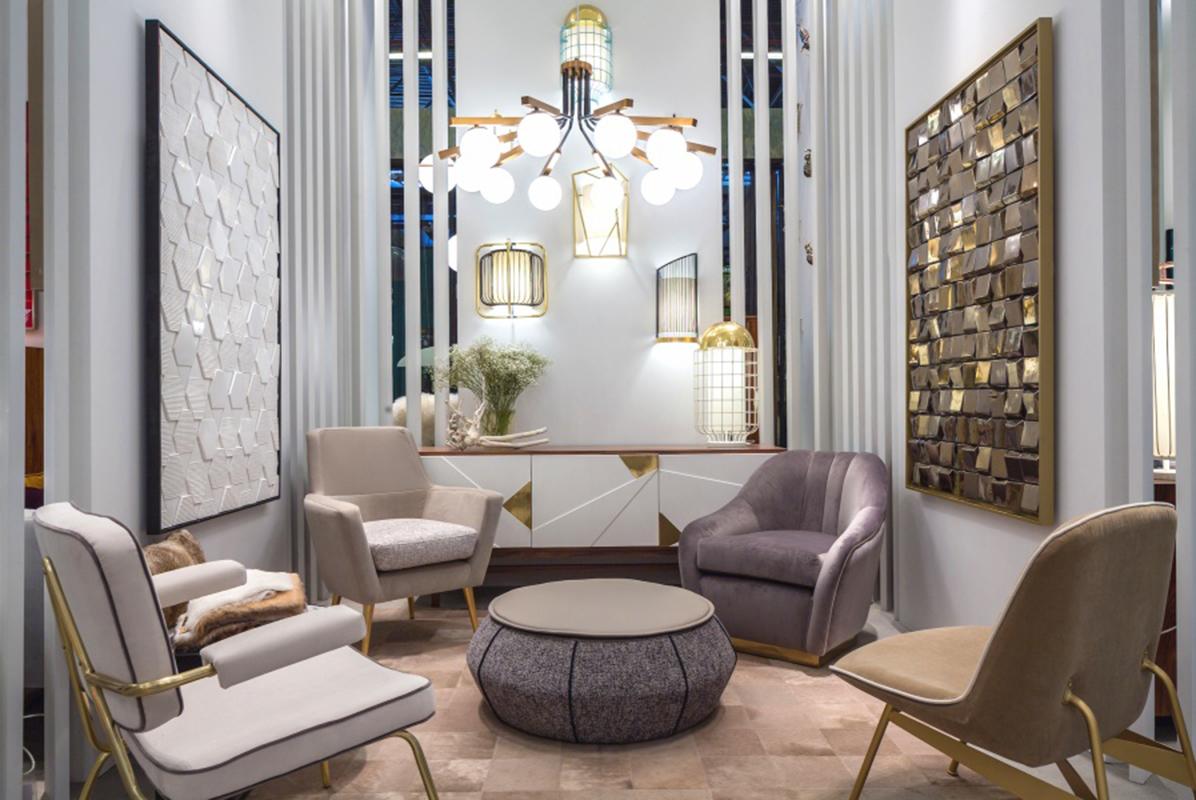 Aplique contemporáneo Jules de inspiración Art Déco en azul jade, latón y lino en Nuevo estado para la venta en Lisbon, PT