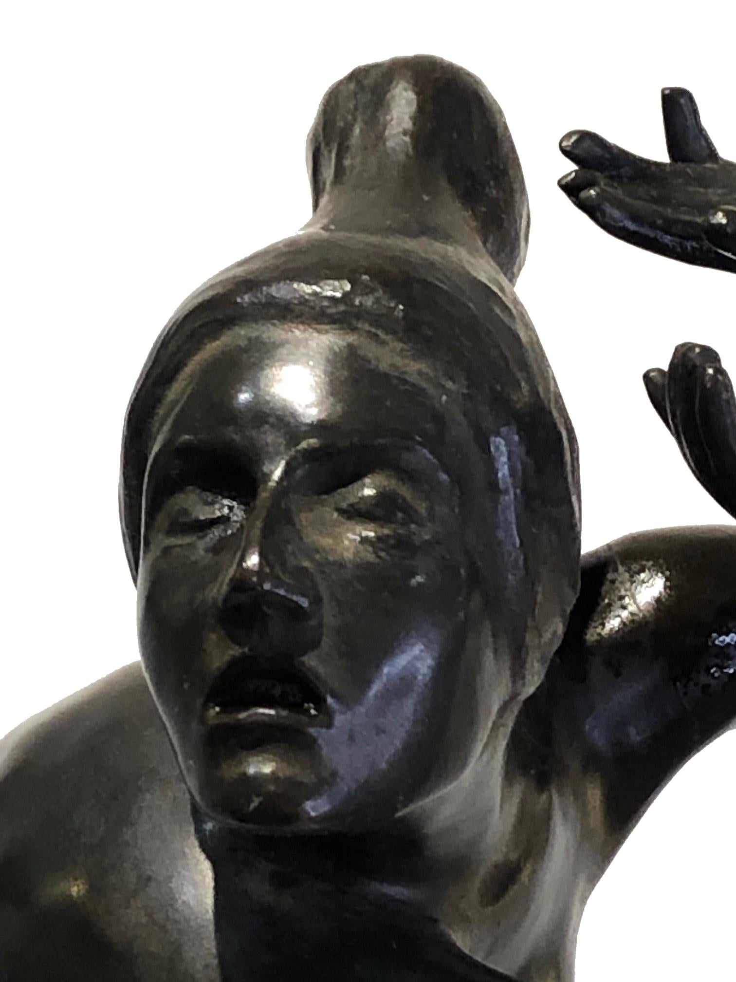 Jules Werson, Art-Déco-Bronze-Nackte weibliche Tänzerin, ca. 1920  im Angebot 1