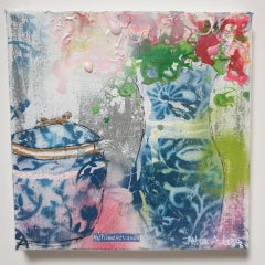 Julia Adams, Jarrones chinos, Pintura interior original, Arte contemporáneo