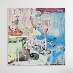 Un piccolo assaggio di lusso, Quadro originale, Interno, Natura morta, Impressionista