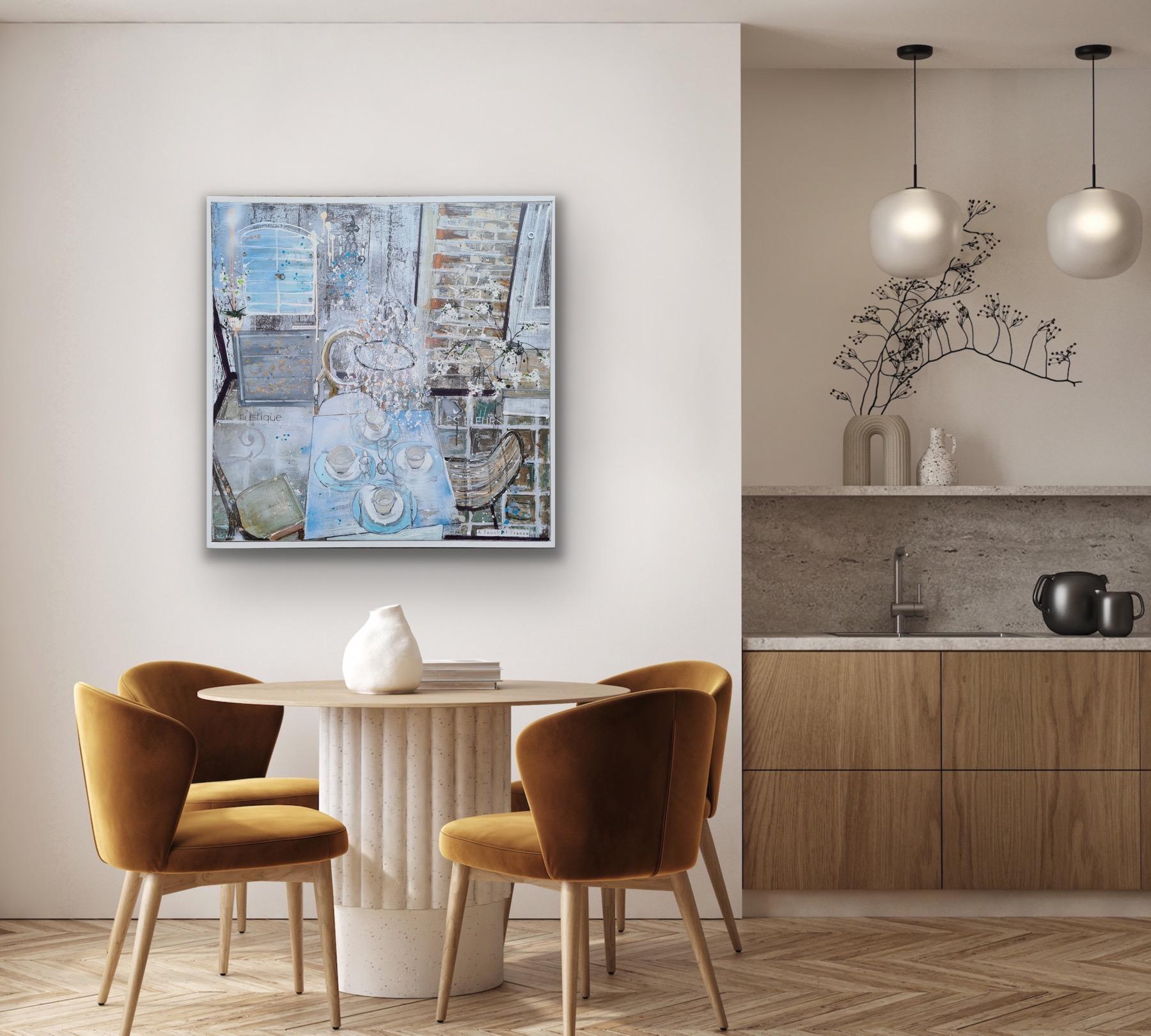 Un tocco di Francia, Quadro originale, Natura morta, Arte dell'arredamento, Arte a tecnica mista in vendita 5