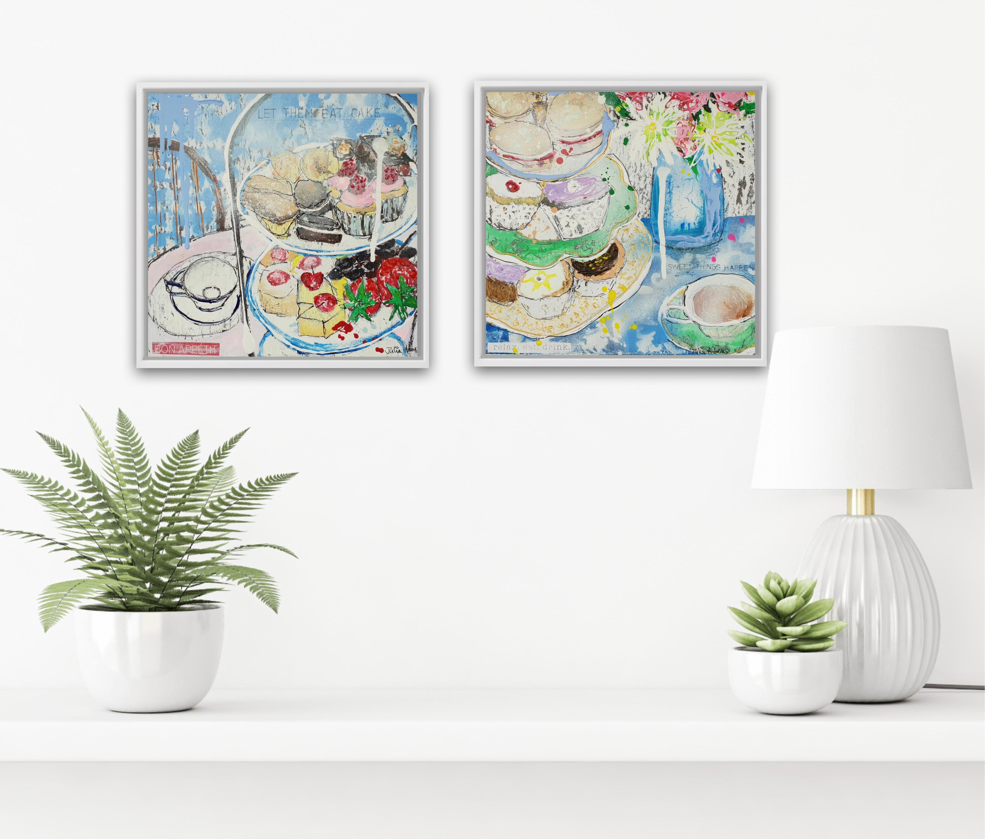 Julia Adams
Le cose dolci accadono
Pittura interna originale
Olio, acrilico e inchiostro su tela
Dimensioni della tela: H. 30 cm x L. 30 cm
Venduto senza cornice
Si prega di notare che le immagini in situ sono puramente indicative dell'aspetto di un