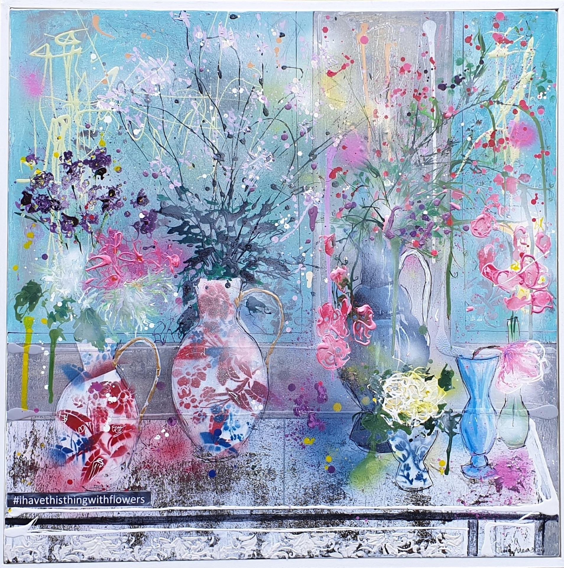 #ihavethisthingwithflowers de Julia Adams est une œuvre d'art contemporaine en techniques mixtes
