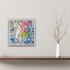 Julia Adams, Blue and White, Original Still Life Painting, Affordable Art