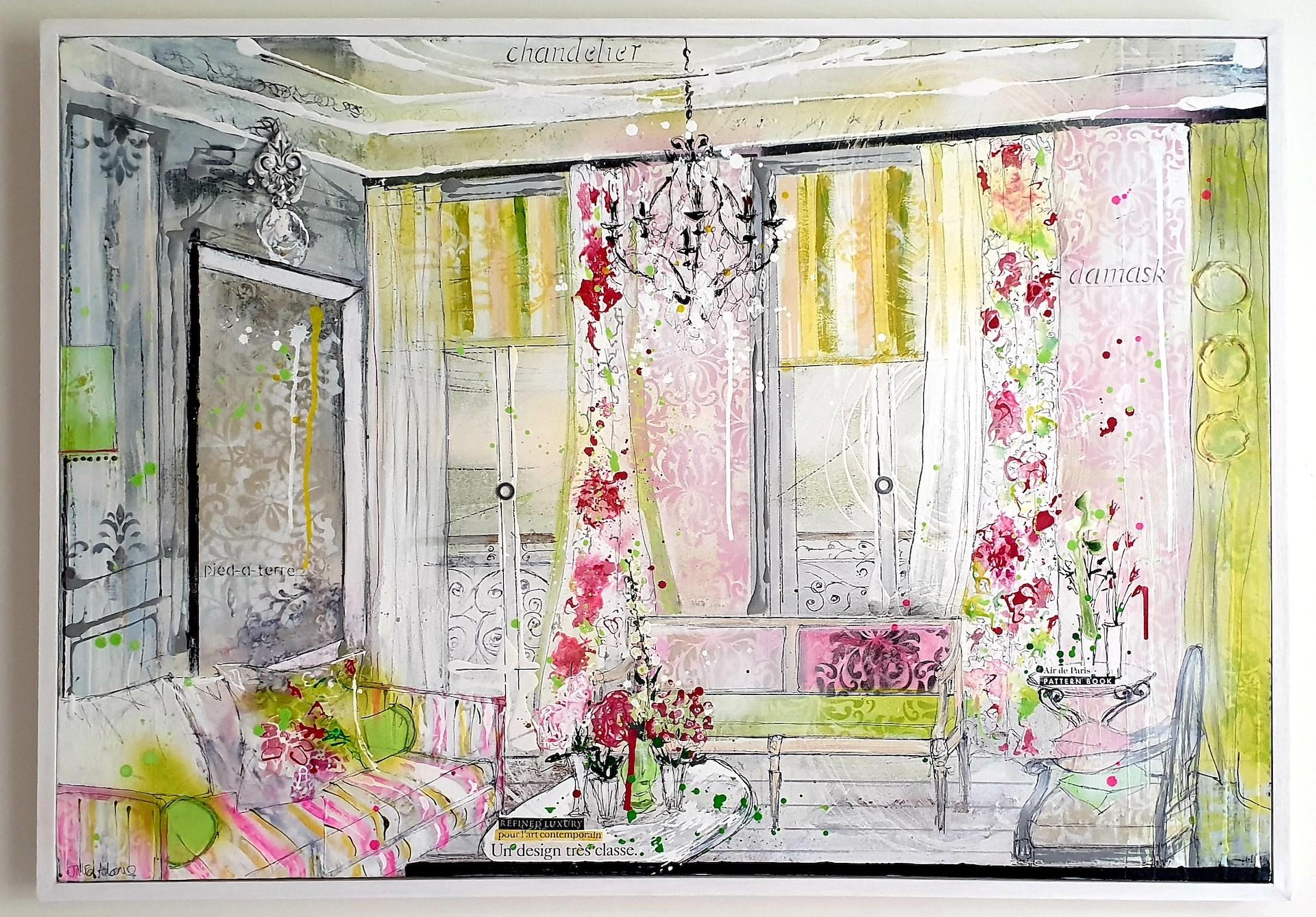 Julia Adams, Refined Luxury, Original Interior Painting, Contemporary Art