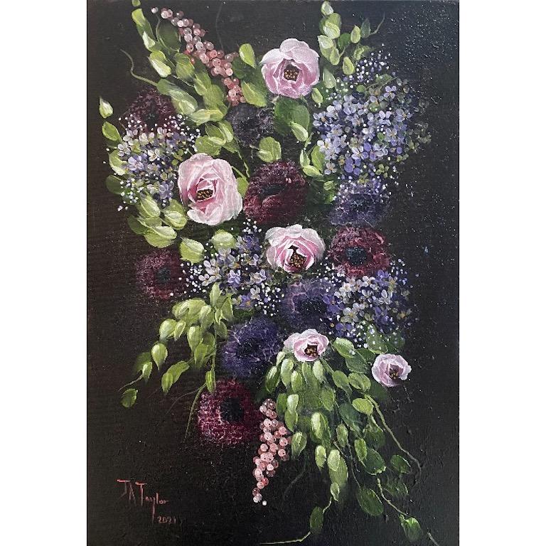 Bouquet impressionist style floral painting by Julia Anne Taylor For Sale 1
