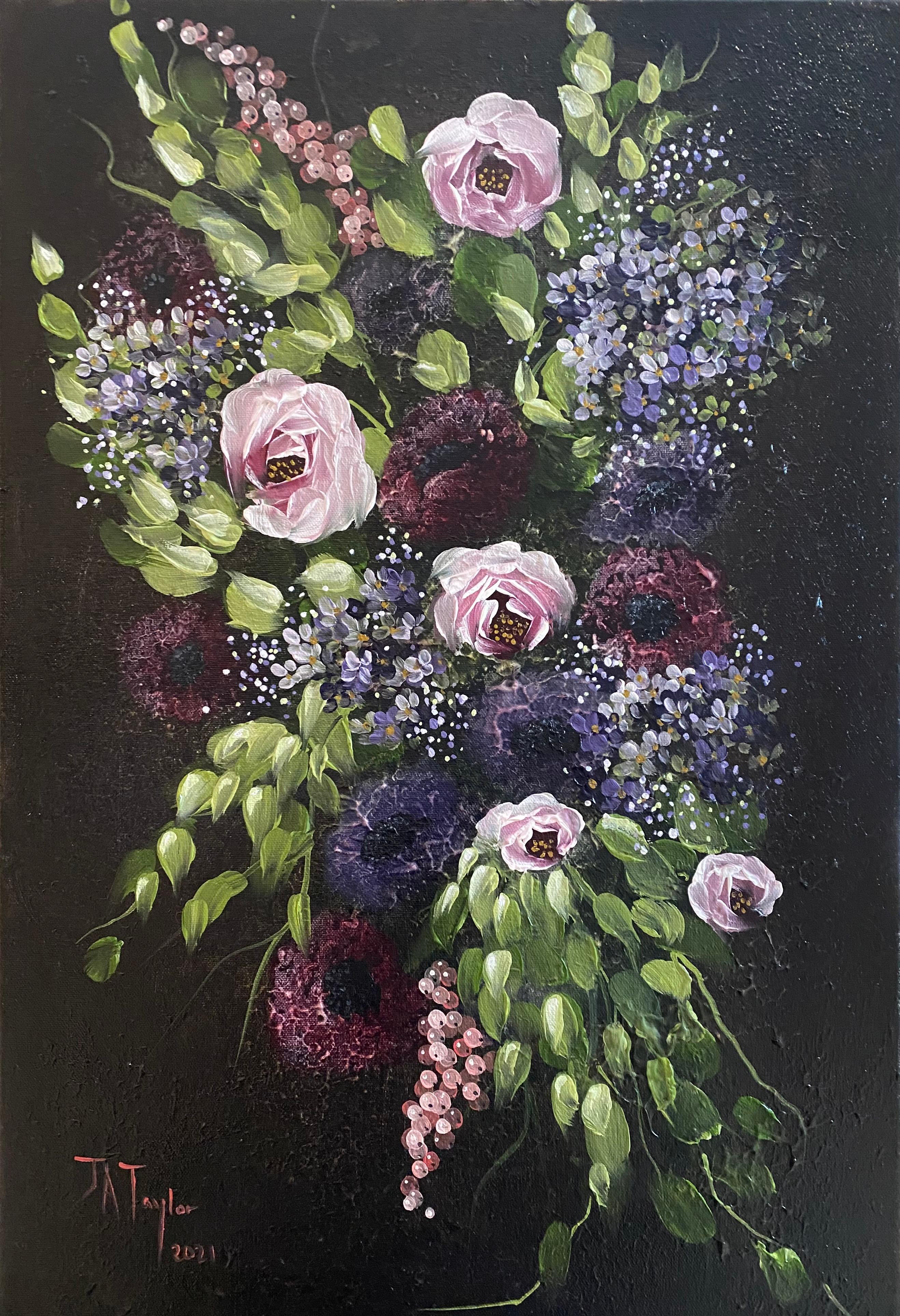 Bouquet impressionist style floral painting by Julia Anne Taylor
