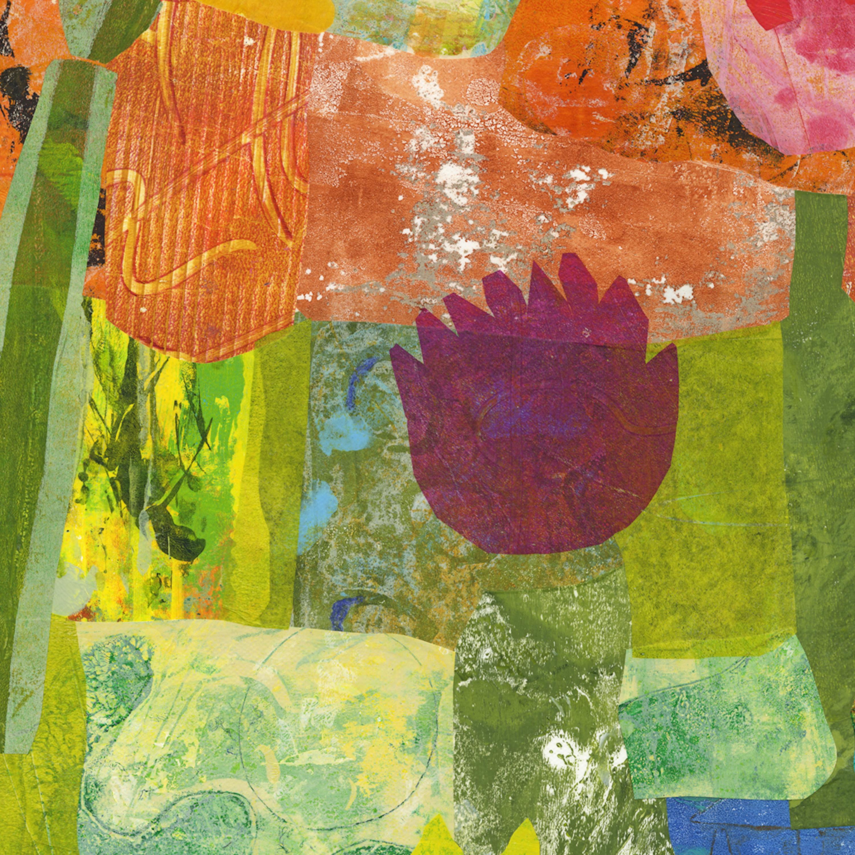 Fête du jardin 1 - Expressionnisme abstrait Painting par Julia Berkley