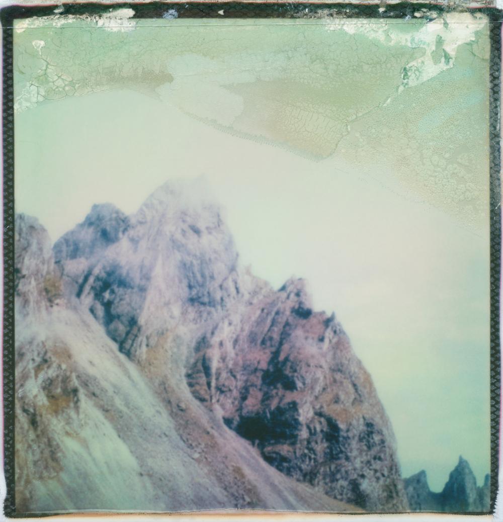 Home By The Sea - Contemporary, Polaroid, 21st Century, Landscape - Gray Landscape Photograph by Julia Beyer