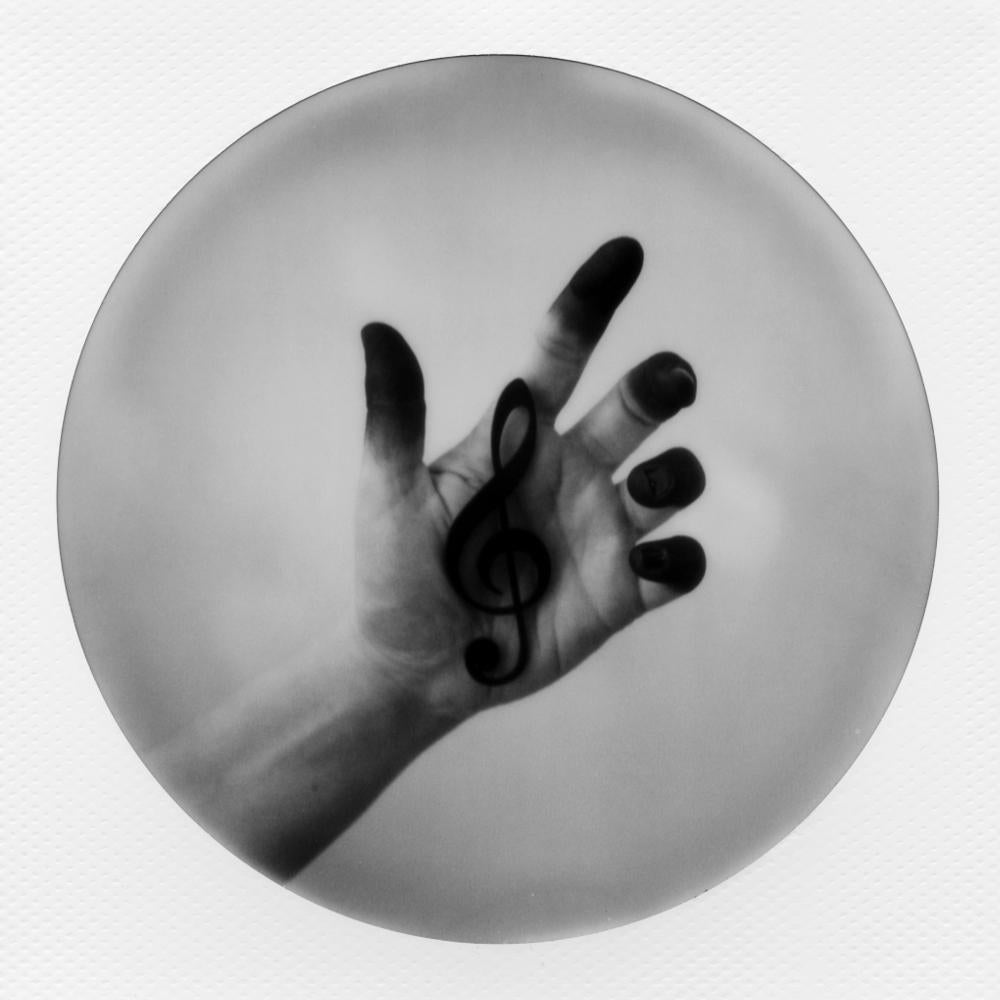 Julia Beyer Still-Life Photograph - Sound of my Heart (Hands) - Polaroid, Color, Contemporary, Mythology