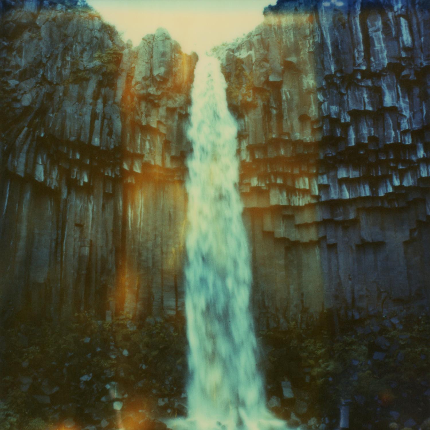 Julia Beyer Color Photograph - Svartifoss - Contemporary, Polaroid, Photography, Landscape, Waterfall, Color