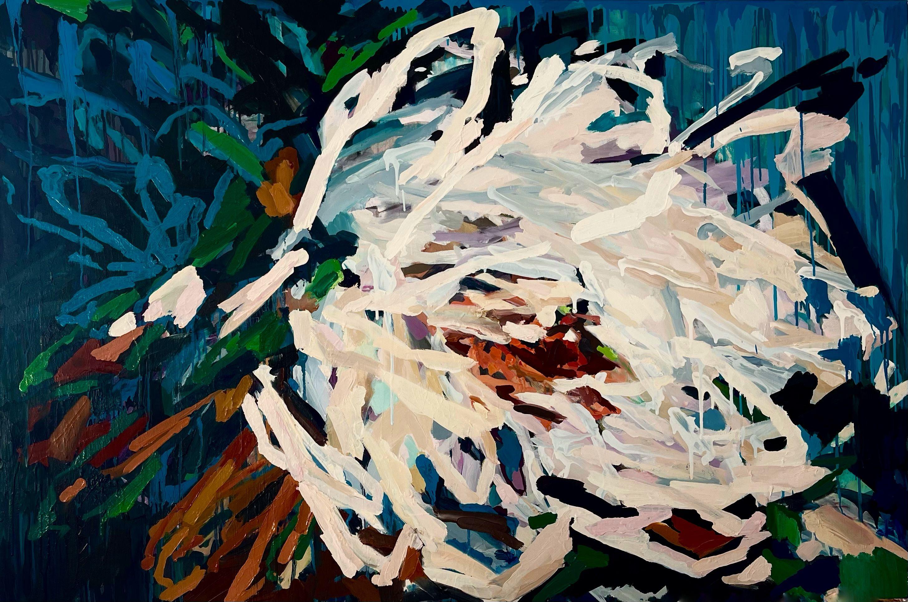 Primo amore, tecnica mista su tela - Mixed Media Art di Julia Borg