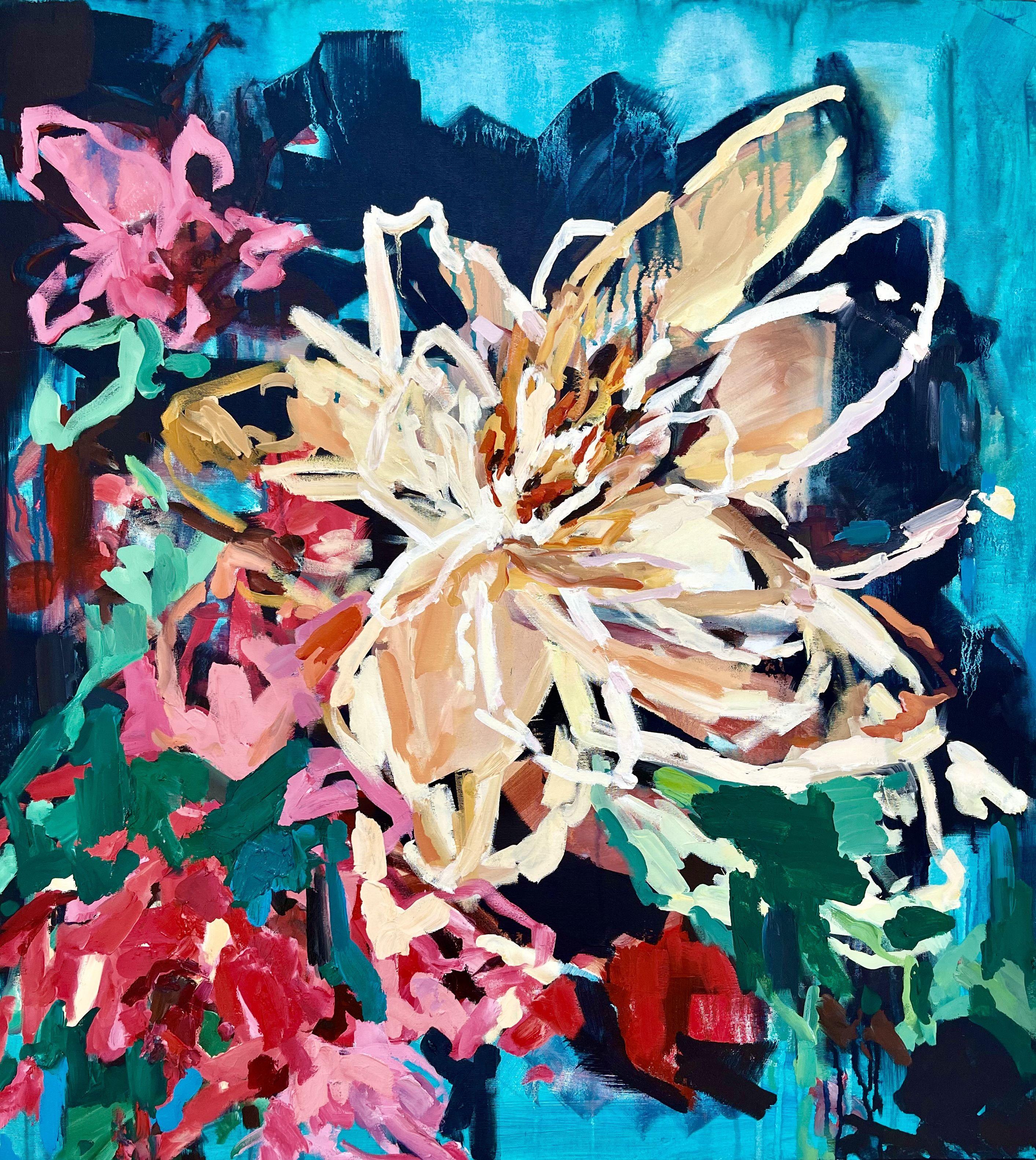 Amore nel buio, tecnica mista su tela - Mixed Media Art di Julia Borg