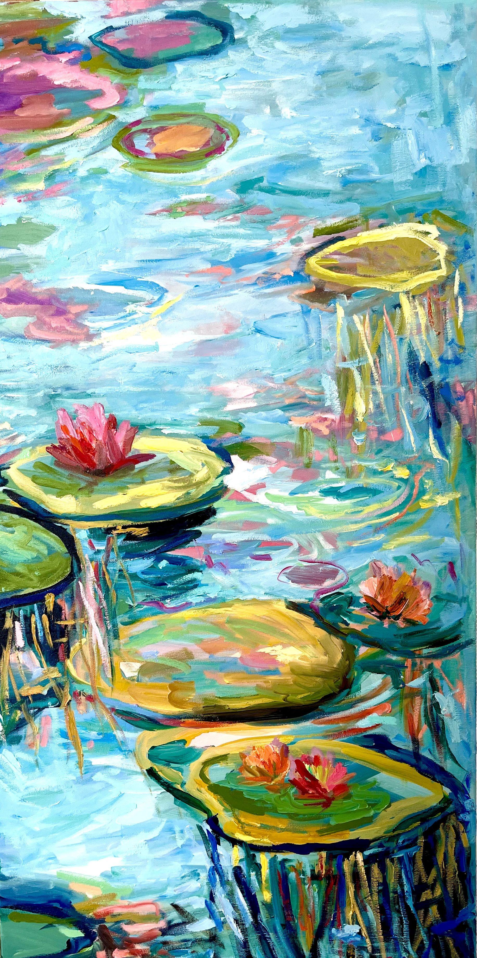 Riflessioni danzanti... flusso, Pittura, Olio su tela in vendita 1