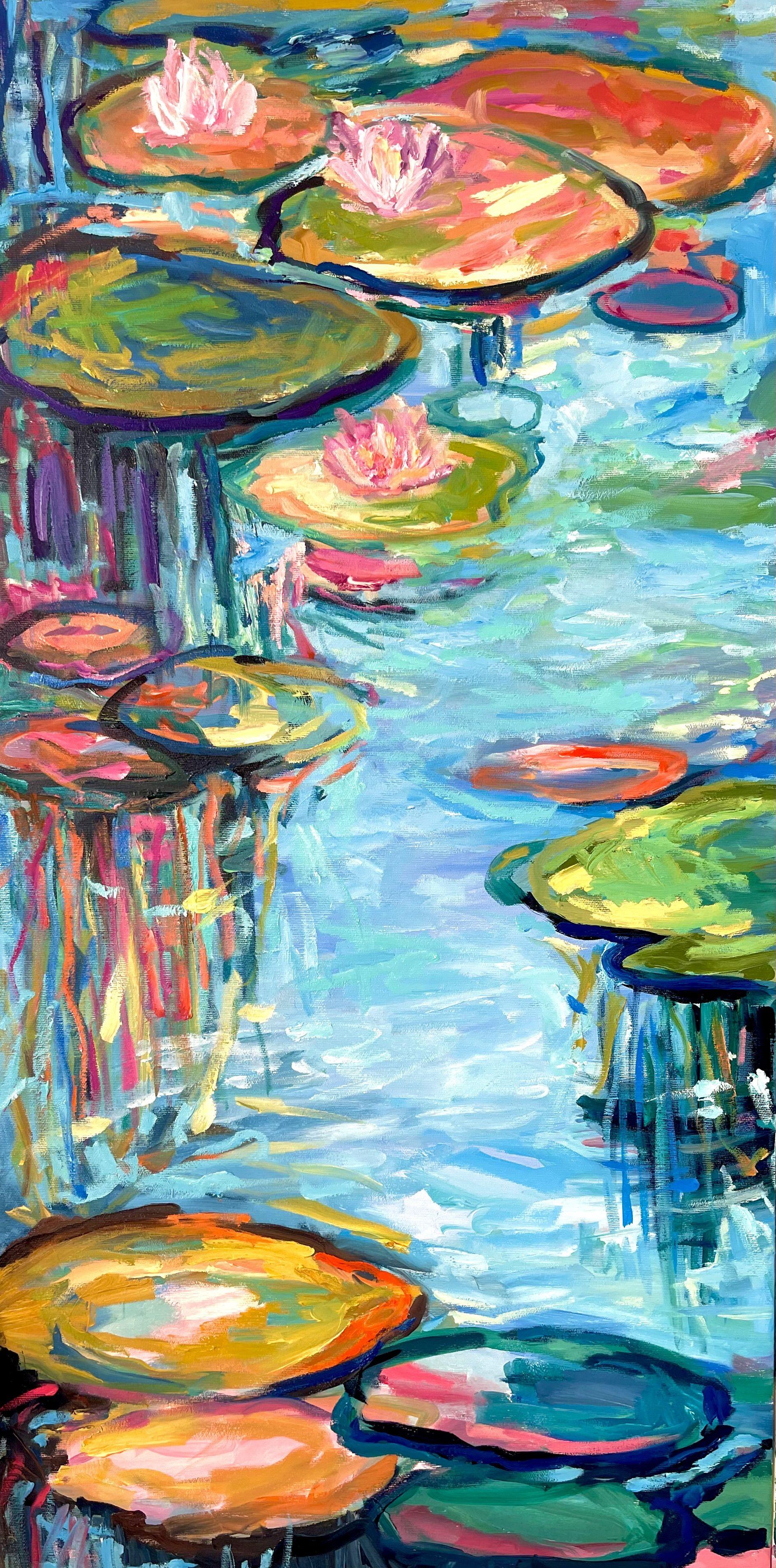 Riflessioni danzanti... flusso, Pittura, Olio su tela in vendita 2