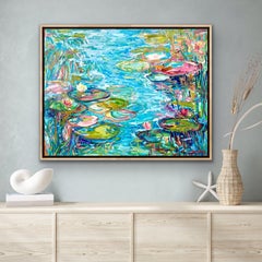 Tanzende Reflexionen...Lights Up, Gemälde, Öl auf Leinwand