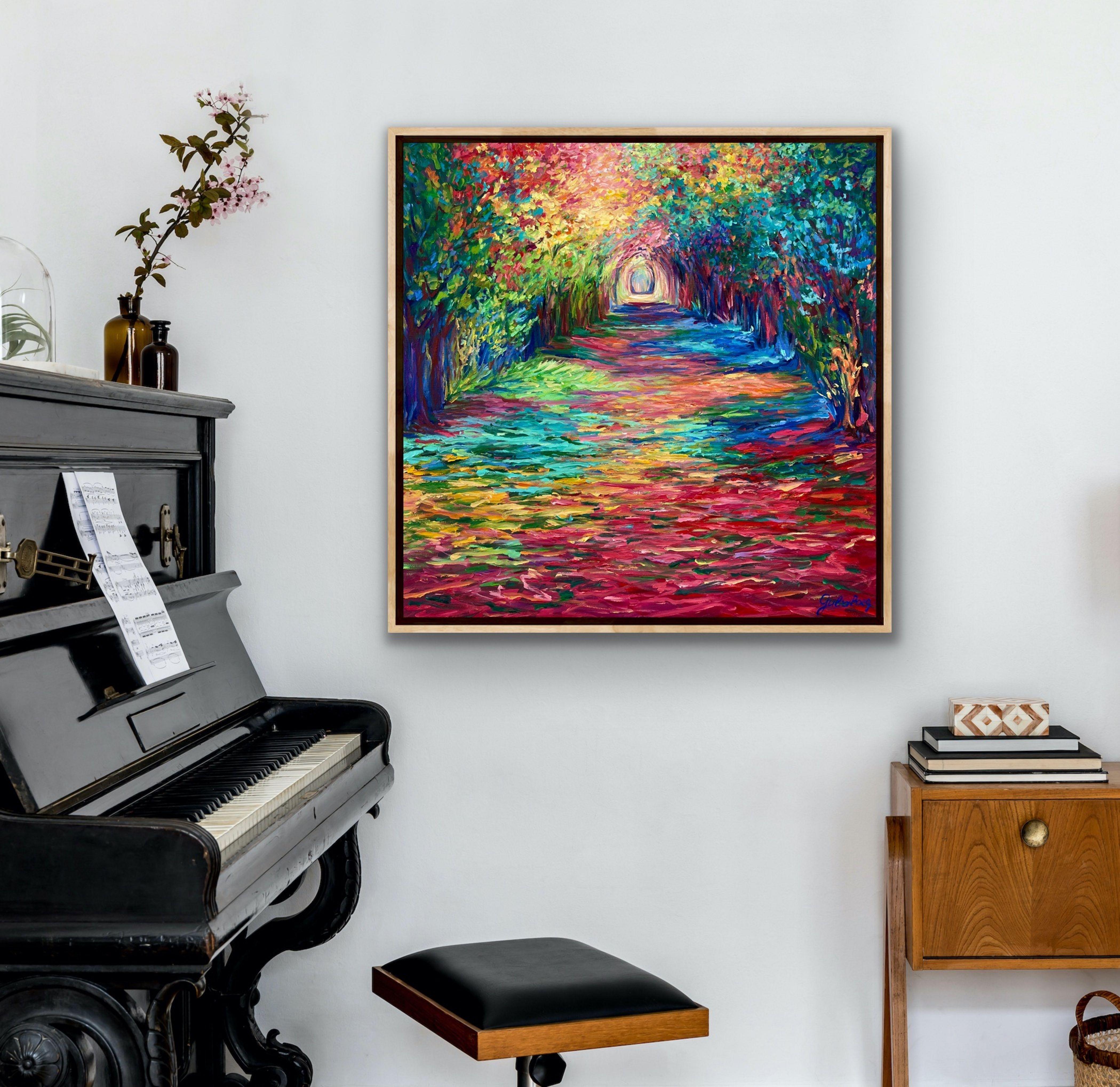 Il cammino del destino, Pittura, Olio su tela - Painting Impressionismo di Julia Borg