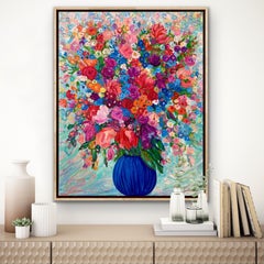 Sommerstrauß, Gemälde, Öl auf Leinwand