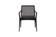 Silla "Julia" con brazos de madera en ébano