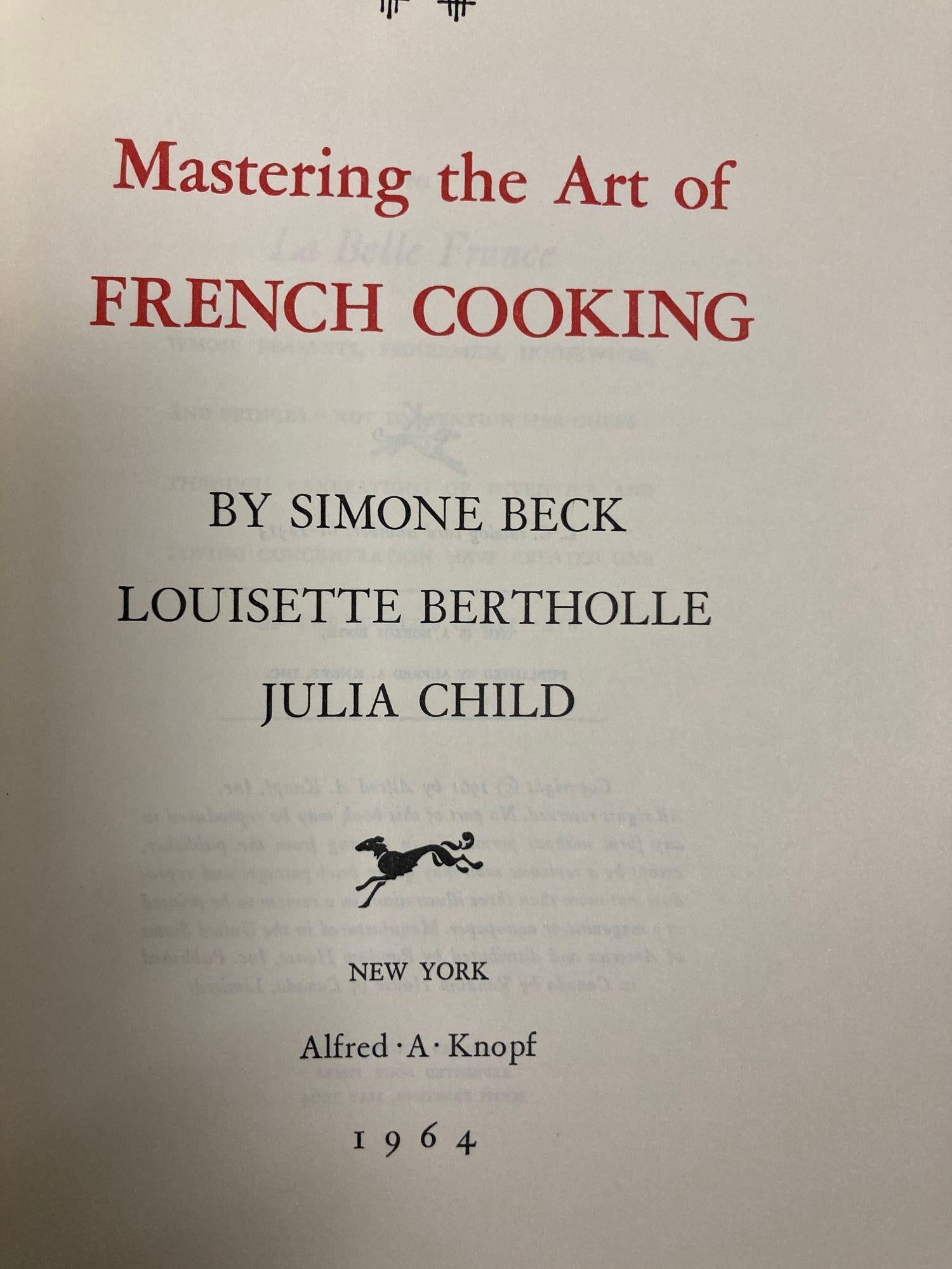 Julia Child Mastering the Art of French Cooking Book 1964 For Sale 9
