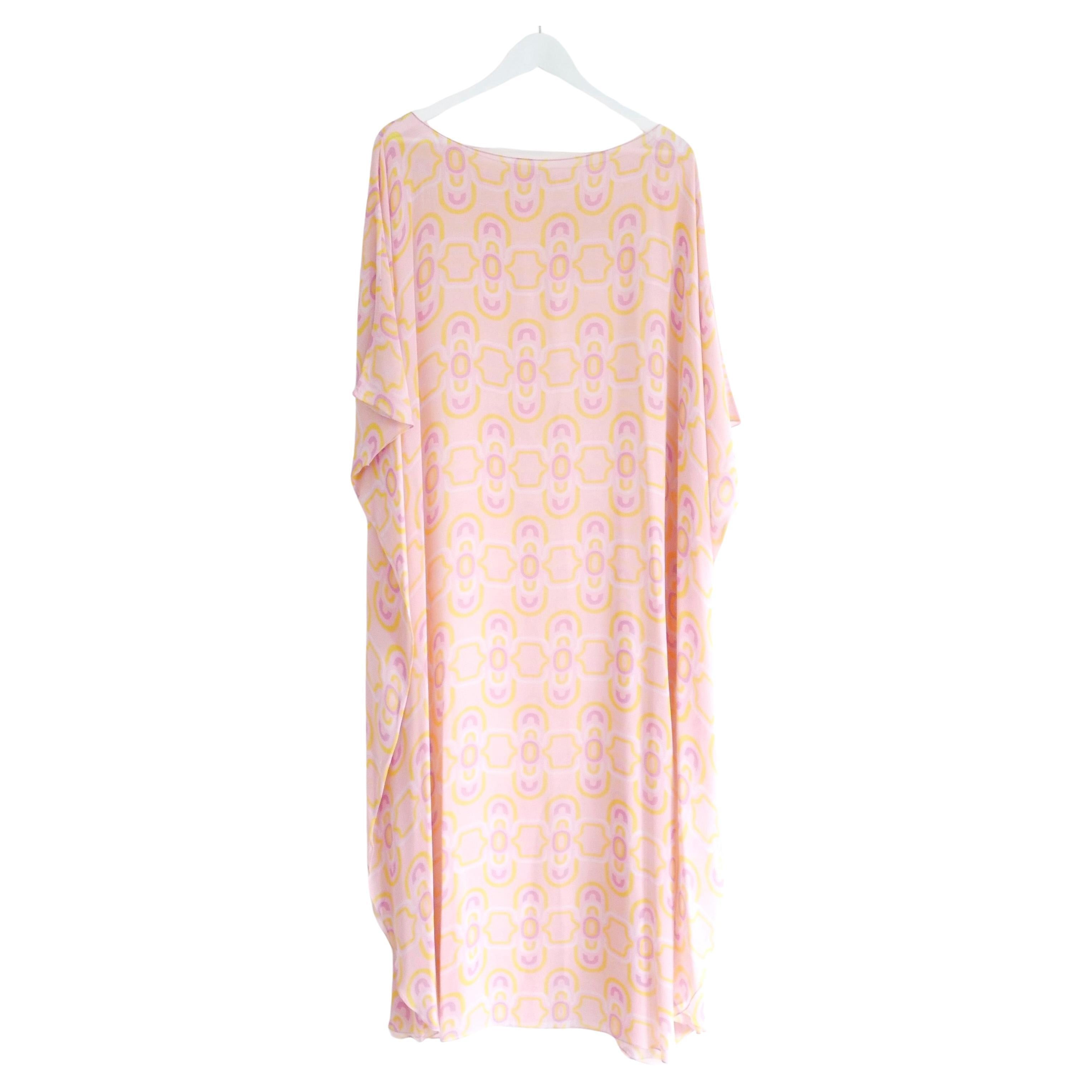 Julia Clancey Madam Olympia - Robe caftan Georgette Fondant en vente