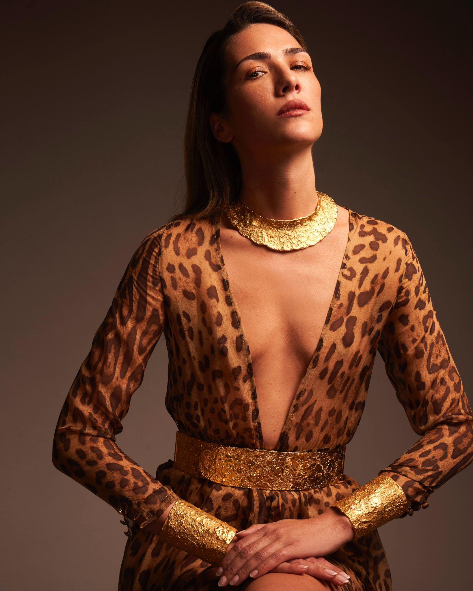 Collana Julia Collection - Bronzo placcato oro in vendita 1