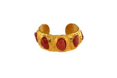 Julia Collection Necklace - Gold-Plated Bronze with Cornaline