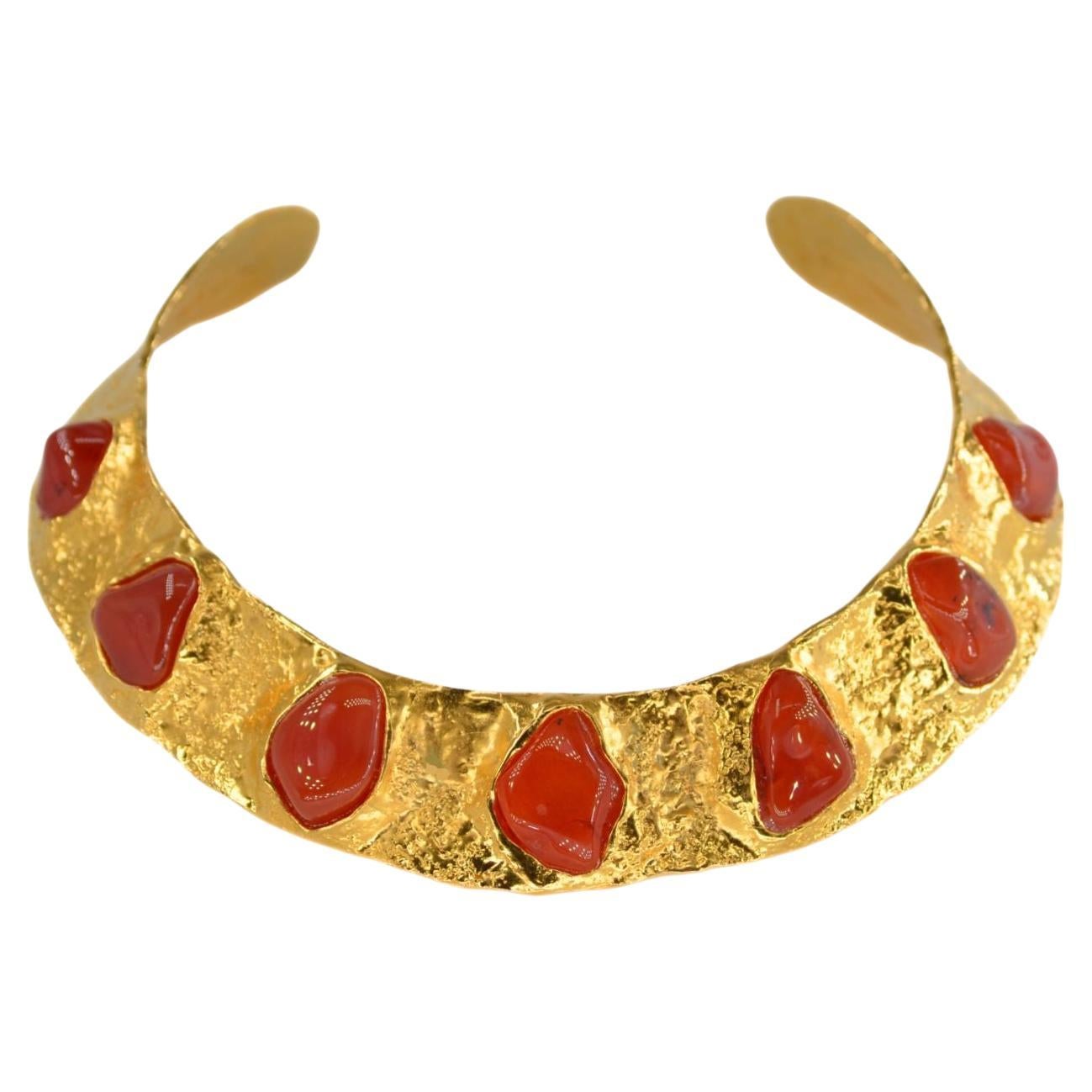Collana Julia Collection - Bronzo placcato oro con Cornalina