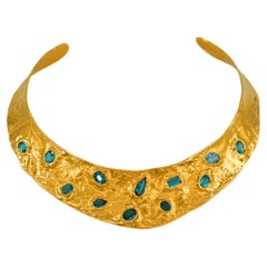 Julia Collection Necklace - Gold-Plated Bronze with Tourmalines