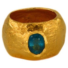 Julia Collection Ring - Gold-Plated Bronze with Tourmalines