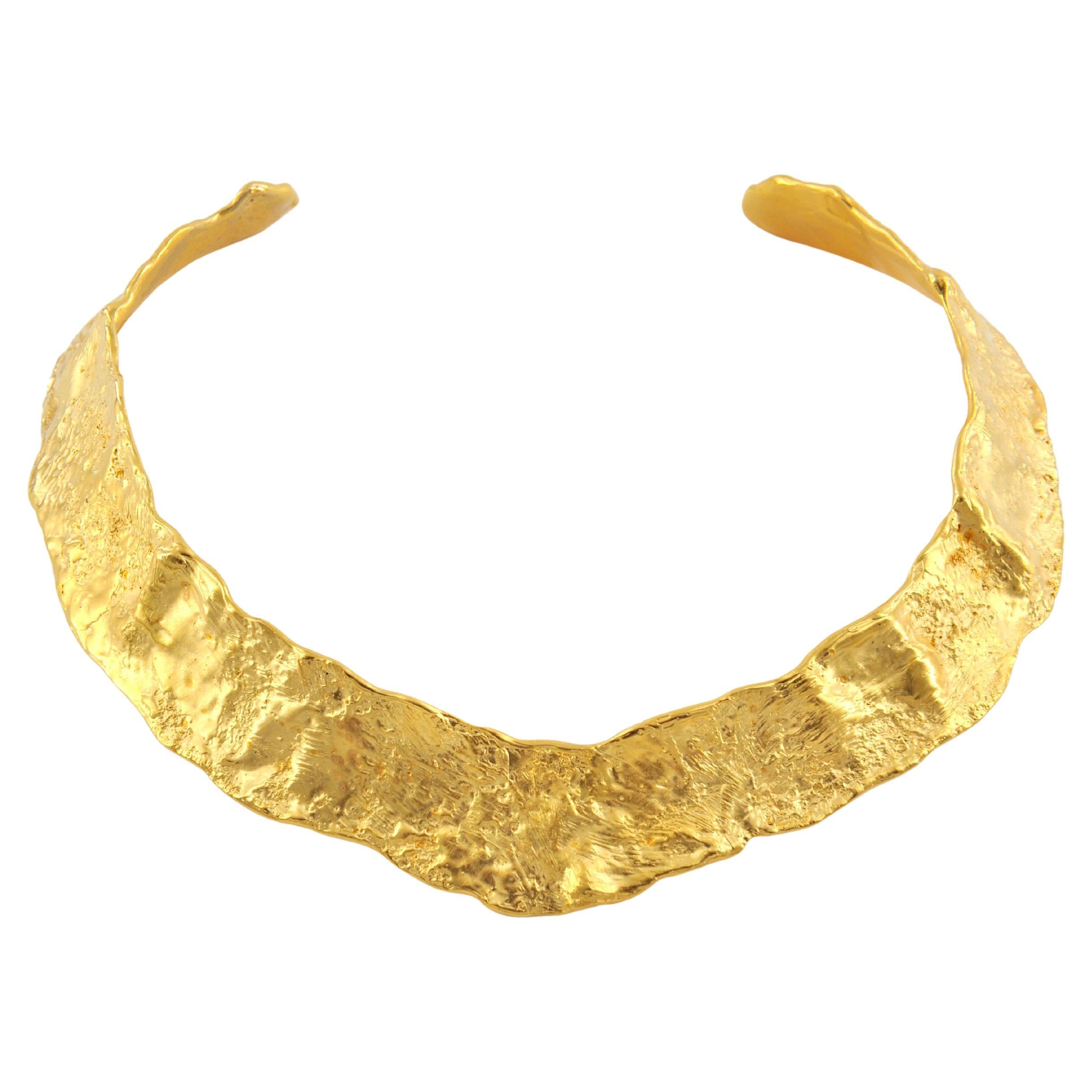 Julia Collection Thin Necklace – Gold-Plated Bronze