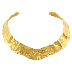 Julia Collection Thin Necklace – Gold-Plated Bronze