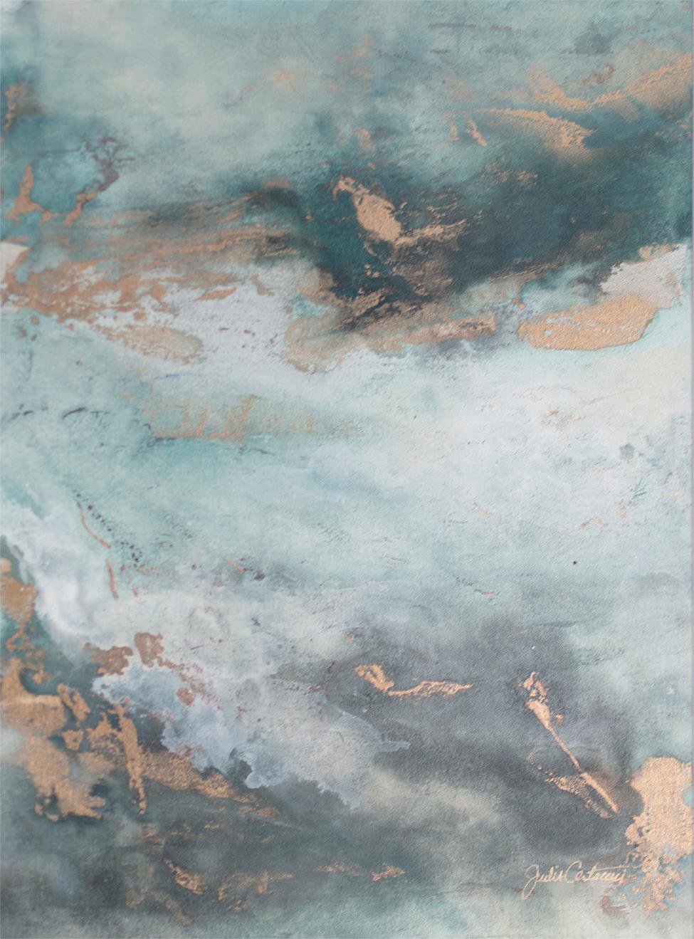 Julia Contacessi Abstract Painting - 'Luminous Smoke No. 2'