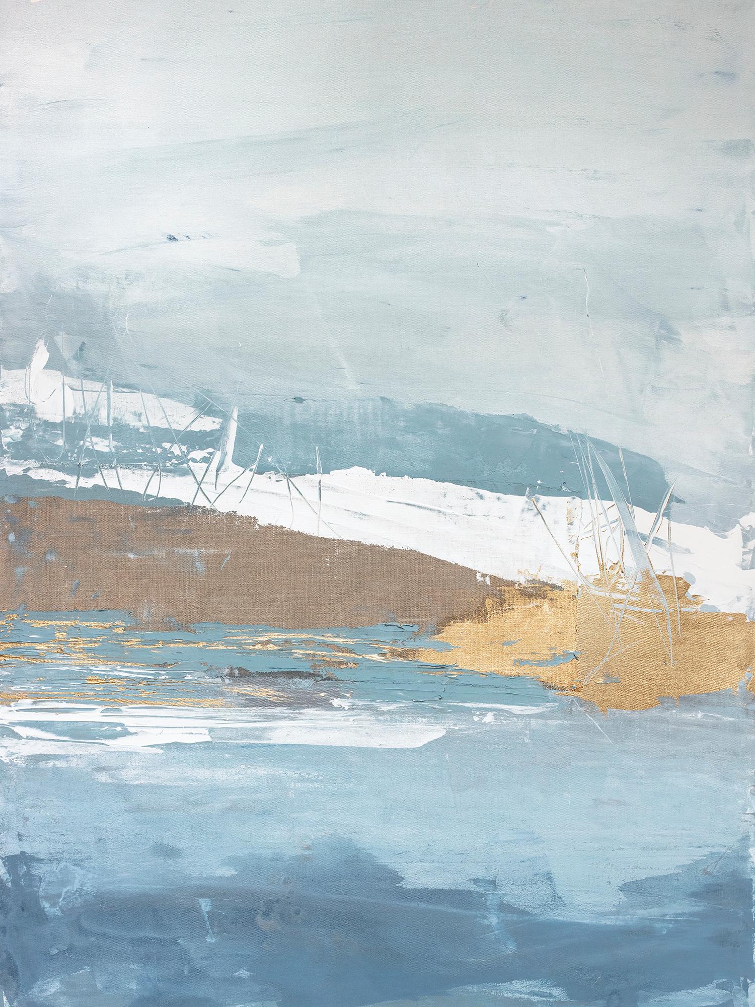 Abstract Painting di Julia Contacessi - "Caos delizioso", pittura astratta metallizzata