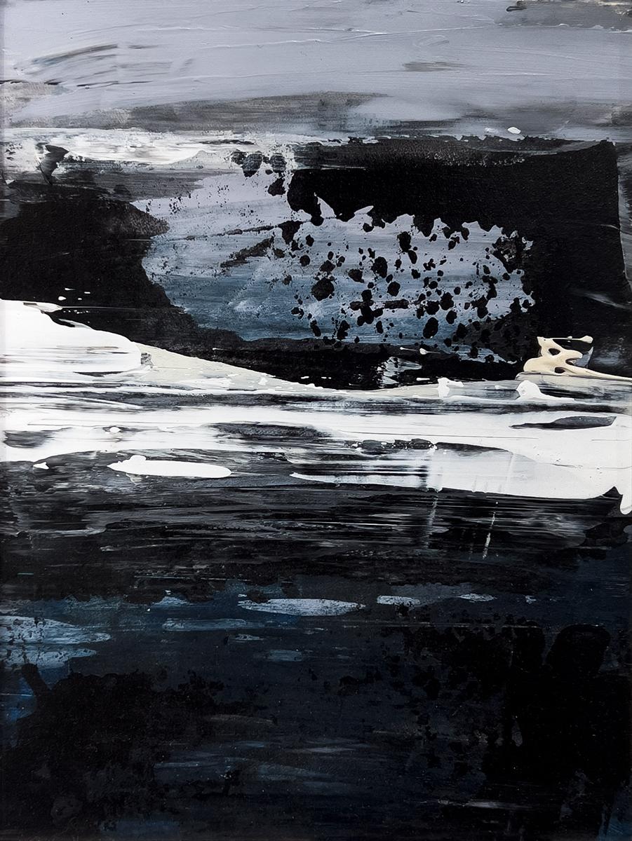 Peinture abstraite encadrée « Faded Night No. 2 »  en vente 1