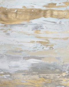 Malibu Gold No. 2:: peinture abstraite et minimaliste contemporaine à techniques mixtes