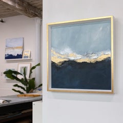 Gerahmtes abstraktes Gemälde „Pearl Sky No. 1“