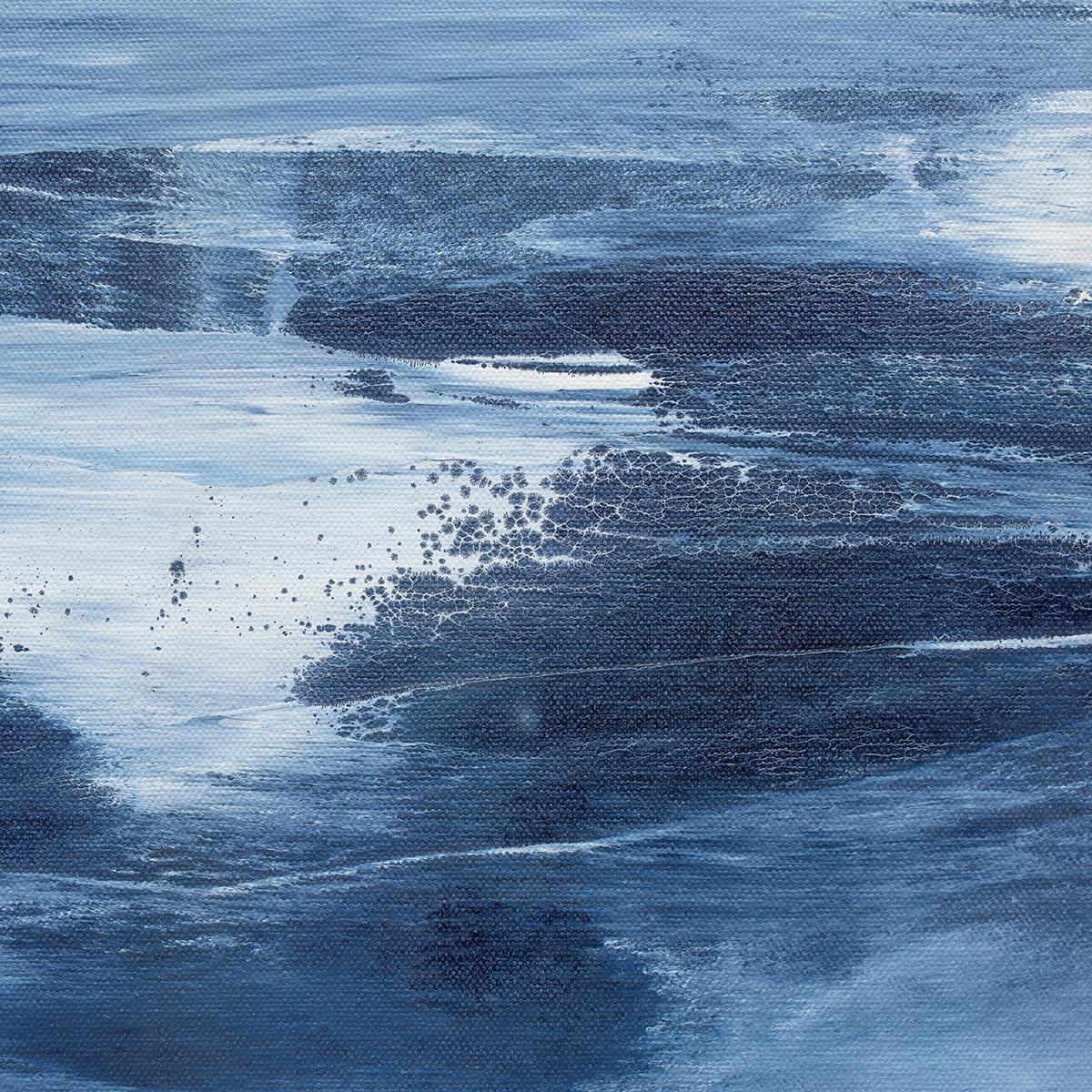 Abstraktes Coastal-Gemälde „Second Sight“ (Blau), Abstract Painting, von Julia Contacessi