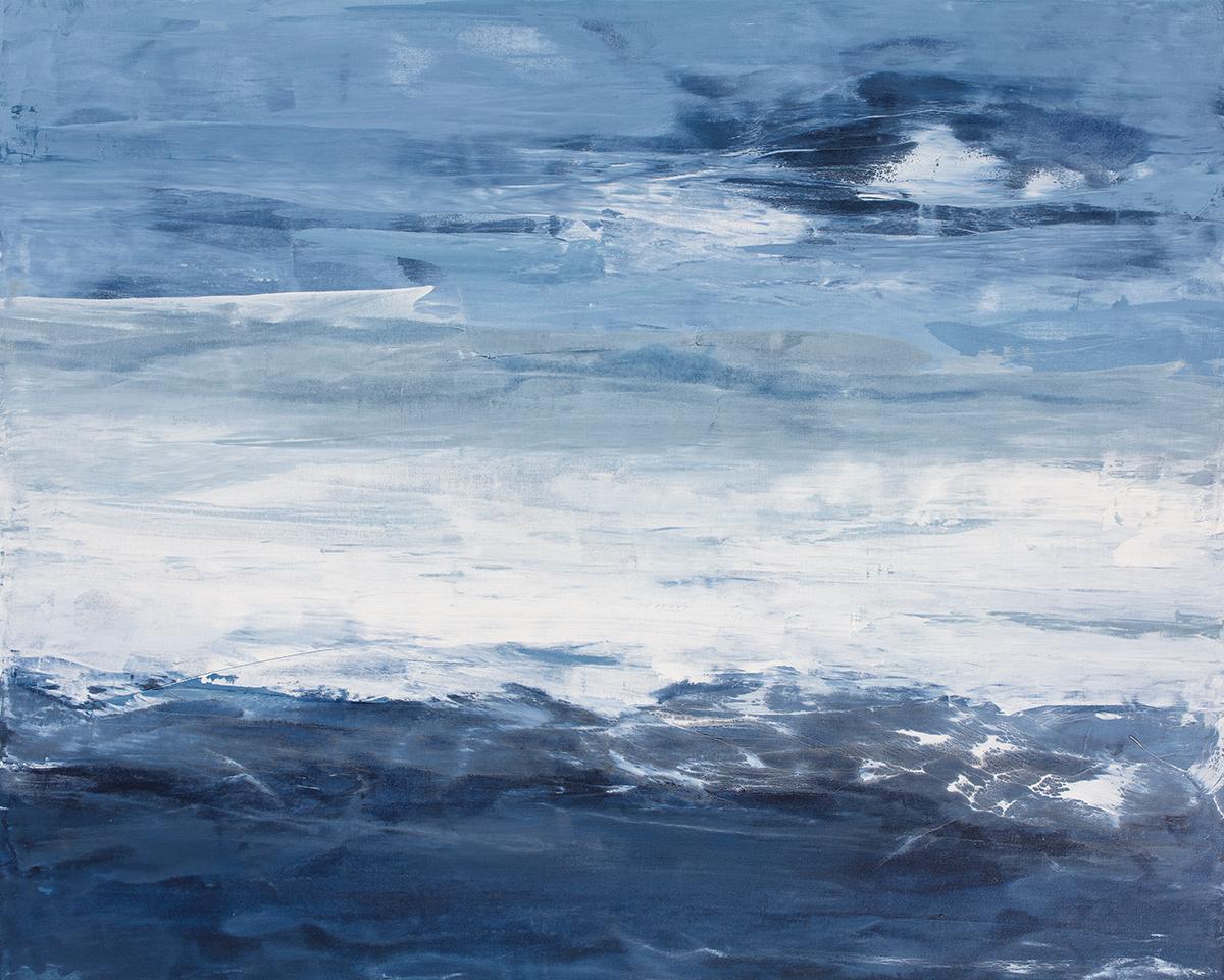 Julia Contacessi Abstract Painting – Abstraktes Coastal-Gemälde „Second Sight“
