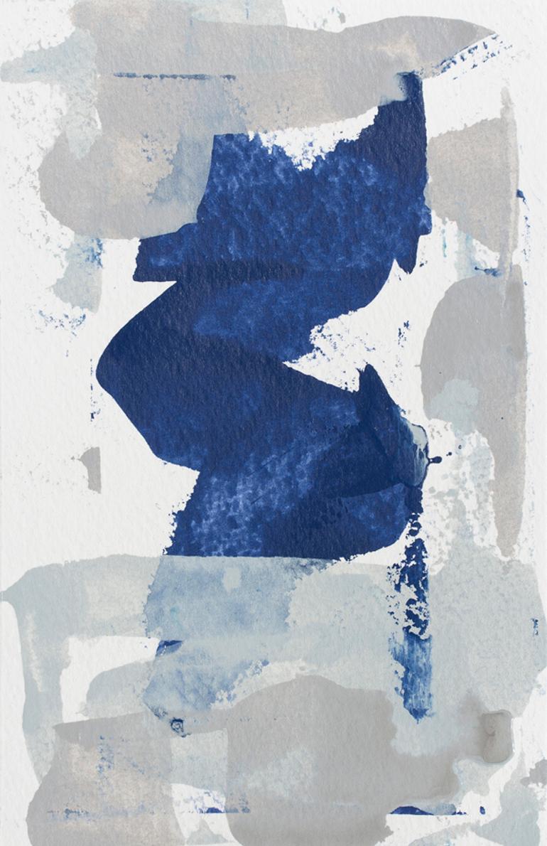 Julia Contacessi Abstract Painting - 'Water Haze No. 2', Contemporary Abstract Minimalist Mixed-Media Painting