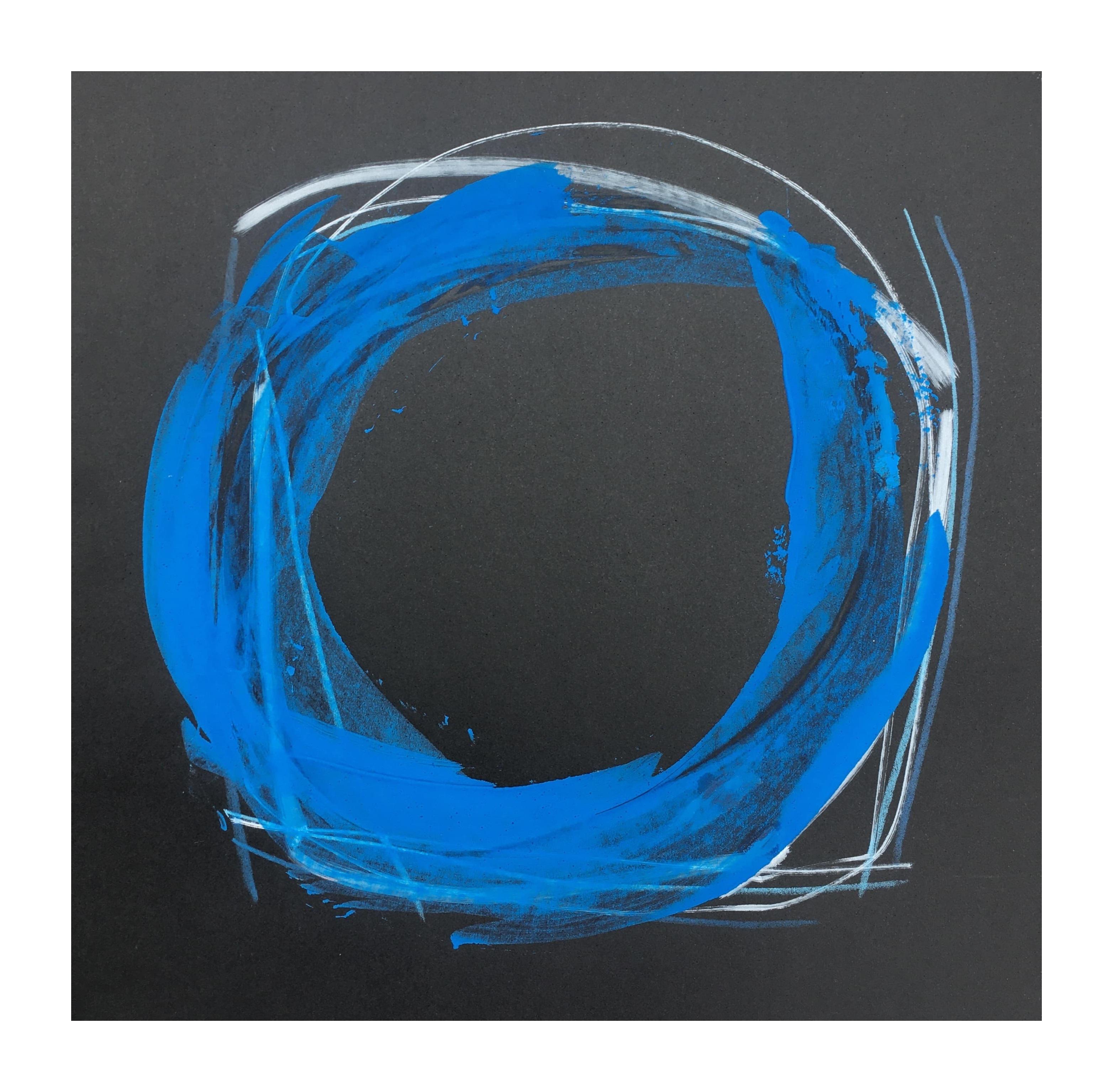 Luna II, original painting, abstract, contemporary, colour, shape - Painting by Julia Craig
