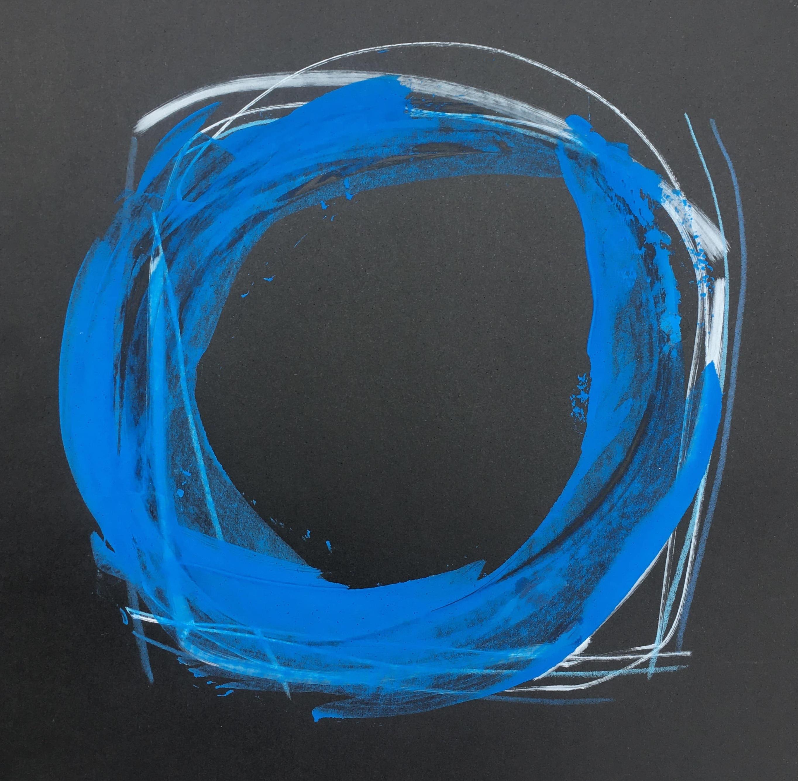 Luna II, peinture originale, abstraite, contemporaine, couleur, forme