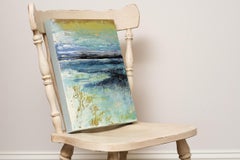 Studio di paesaggio costiero 3, Pittura astratta contemporanea originale di paesaggio