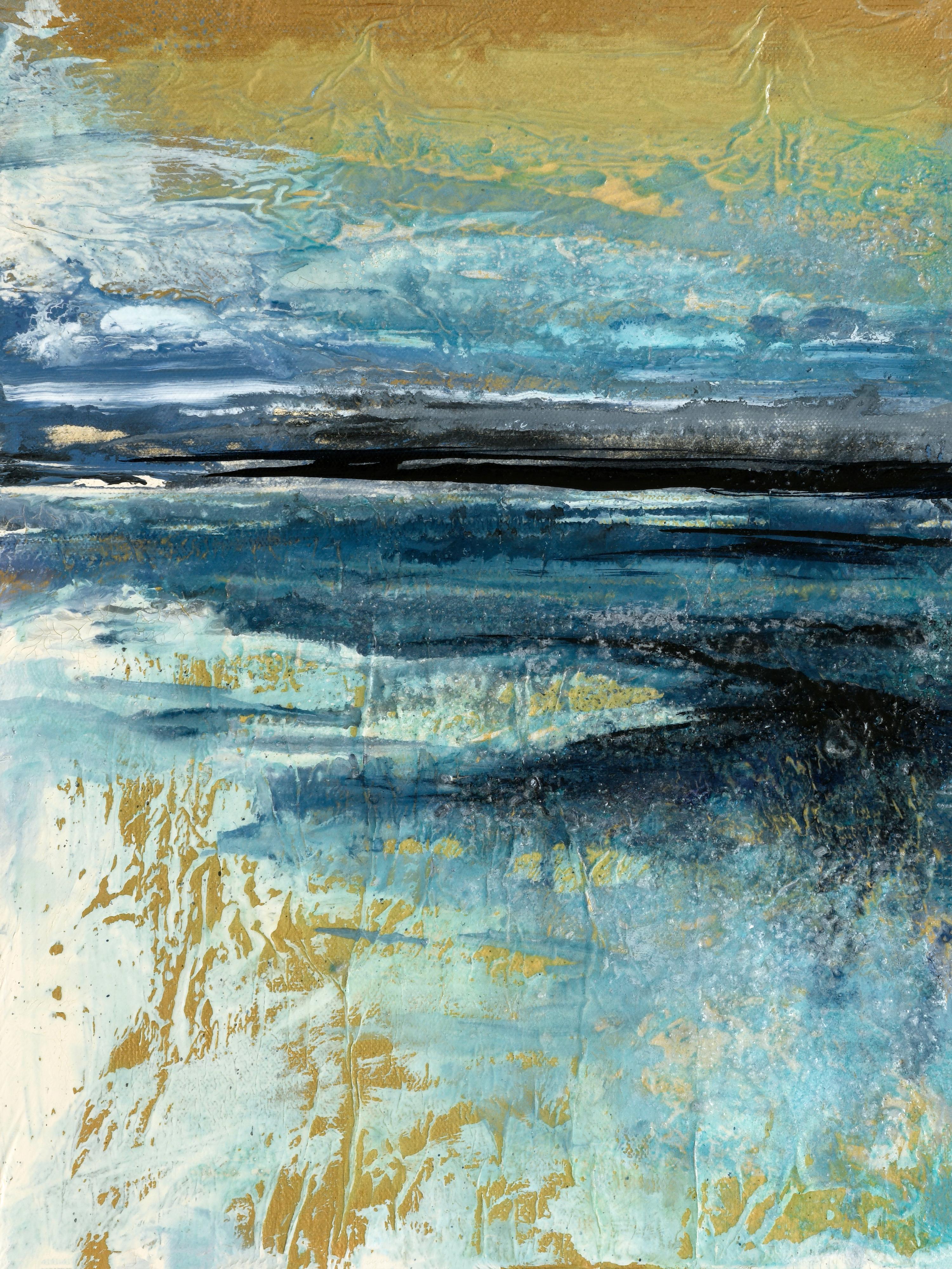 Coastal Landscape Study 3, Original Contemporary Abstract Landscape Painting
16" x 12" x 1.5" (HxWxD) Mixed Media on Canvas

A lovely abstract seascape study by artist Julia Di Sano, this small-format nature-inspired painting features a soft color