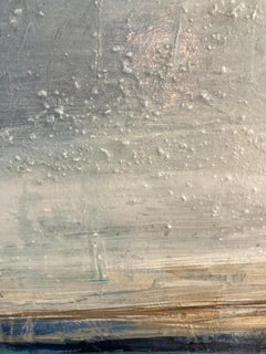 Interlude, Original Contemporary Blue Abstract Coastal Landscape Painting