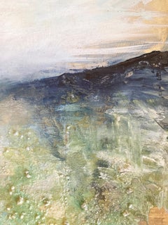 Precipicio, Pintura Abstracta Contemporánea Original de Paisaje sobre Lienzo