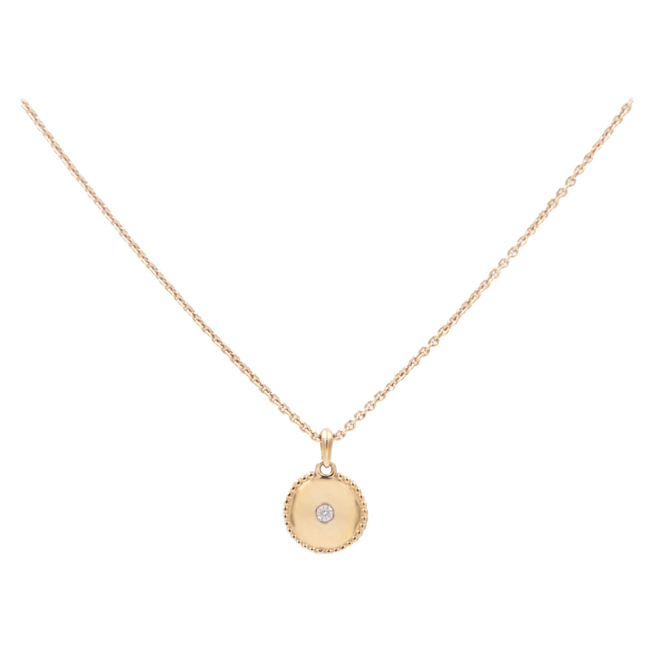 Julia-Didon Cayre 18 Karat Yellow Gold Diamond Chain Necklace For Sale