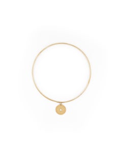 Julia-Didon Cayre 18 Karat Yellow Gold Charm Bangle Diamond Stacking Bracelet